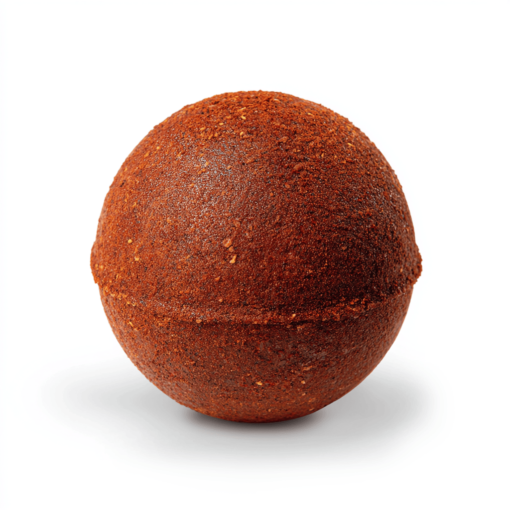 Brown spice bomb on a white background