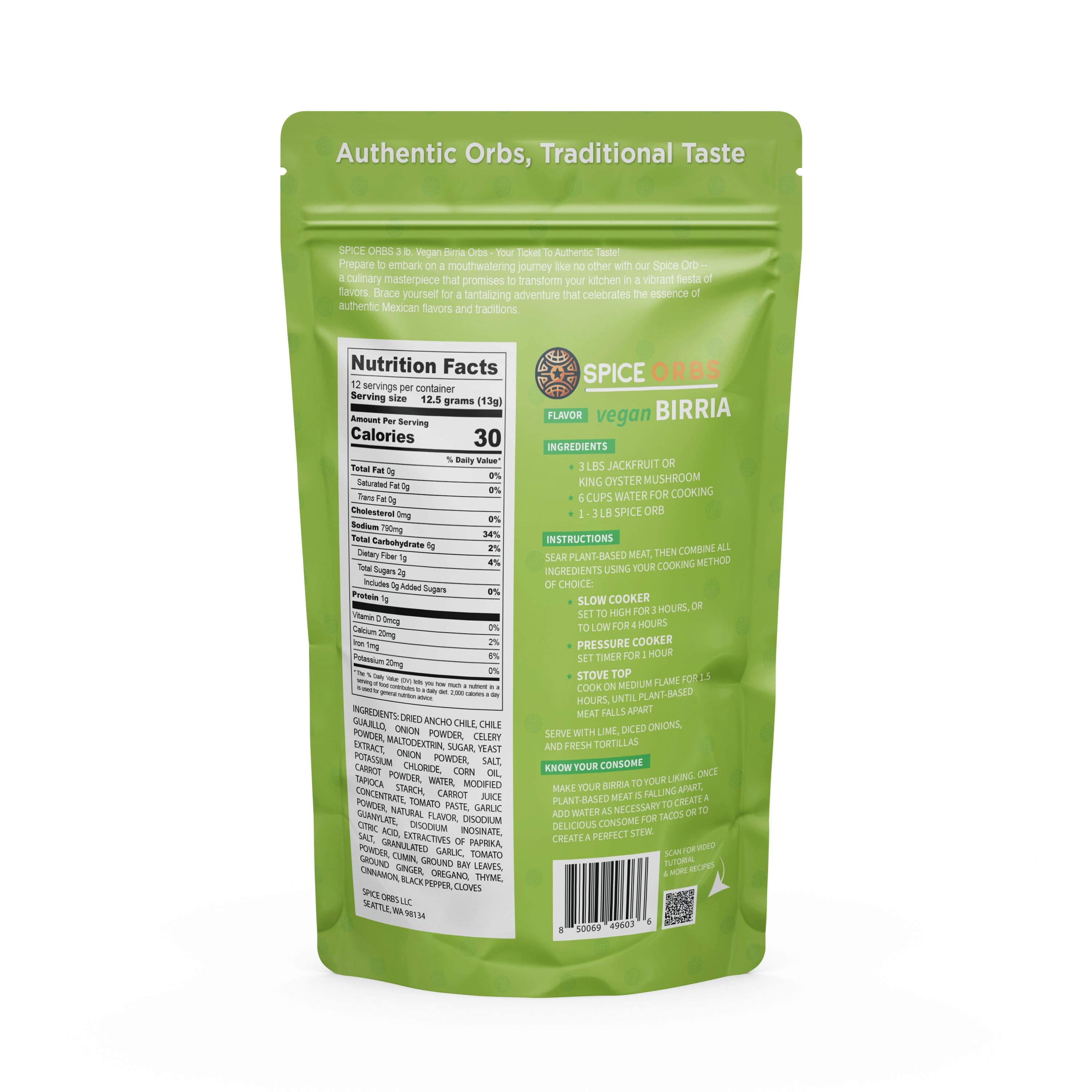 Spice Orbs Medium Vegan Birria - Pack of 2