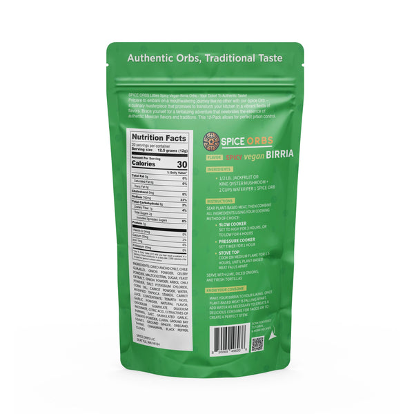 Spice Orbs Spicy Vegan Birria Littles - Pack of 12