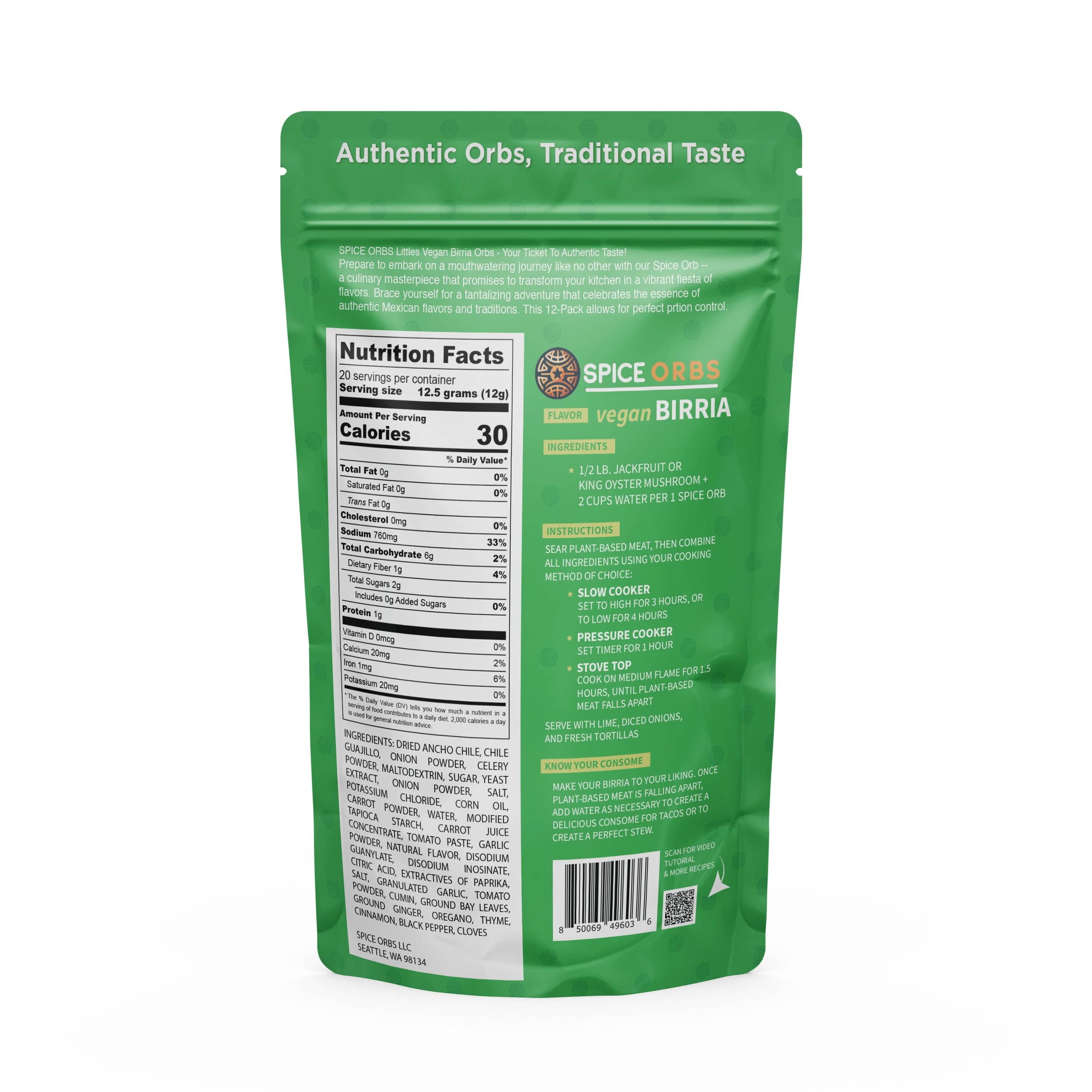Spice Orbs Vegan Birria Littles - Pack of 12